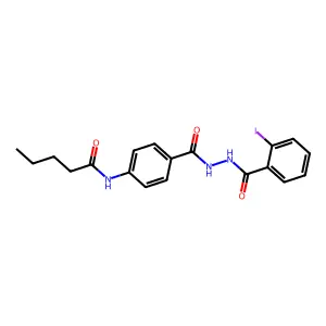 N-[4-[[(2-iodobenzoyl)amino]carbamoyl]phenyl]pentanamide structure