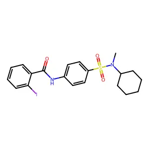 N-(4-{[cyclohexyl(methyl)amino]sulfonyl}phenyl)-2-iodobenzamide structure