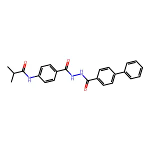 2-methyl-N-[4-[[(4-phenylbenzoyl)amino]carbamoyl]phenyl]propanamide structure