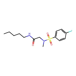 2-[(4-fluorophenyl)sulfonyl-methylamino]-N-pentylacetamide structure