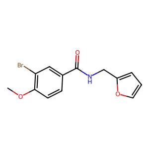 3-溴-N-(2-呋喃甲基)-4-甲氧基苯甲酰胺 structure