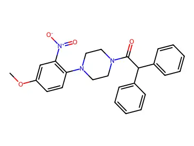 1-[4-(4-Methoxy-2-nitrophenyl)piperazin-1-yl]-2,2-diphenylethanone structure