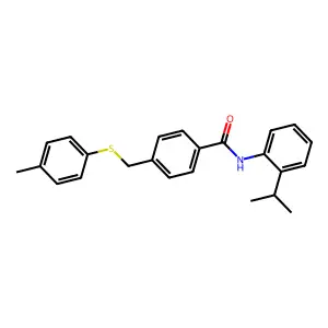 N-[2-(1-Methylethyl)phenyl]-4-[[(4-methylphenyl)thio]methyl]benzamide structure