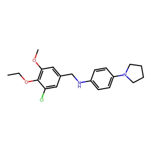 (3-Chloro-4-ethoxy-5-methoxybenzyl)[4-(1-pyrrolidinyl)phenyl]amine structure