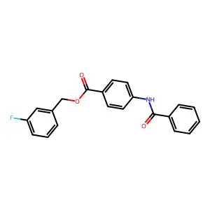 (3-Fluorophenyl)methyl 4-benzamidobenzoate structure