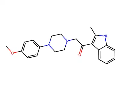 2-[4-(4-methoxyphenyl)piperazin-1-yl]-1-(2-methyl-1H-indol-3-yl)ethanone structure