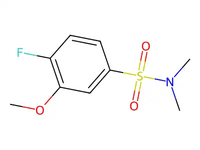 4-fluoro-3-methoxy-N,N-dimethylbenzenesulfonamide structure