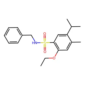 {[2-Ethoxy-4-methyl-5-(methylethyl)phenyl]sulfonyl}benzylamine structure