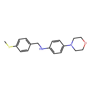 N-[4-(methylsulfanyl)benzyl]-4-(morpholin-4-yl)aniline structure