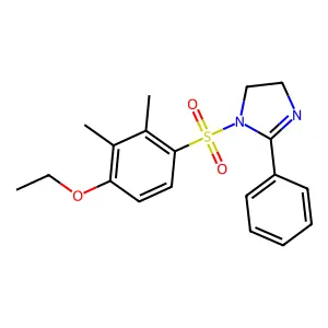 1-((4-ethoxy-2,3-dimethylphenyl)sulfonyl)-2-phenyl-4,5-dihydro-1H-imidazole structure