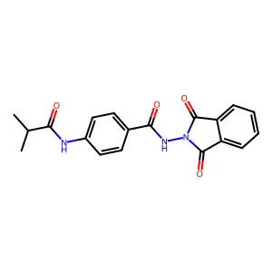 N-(1,3-dioxo-1,3-dihydro-2H-isoindol-2-yl)-4-(isobutyrylamino)benzamide structure