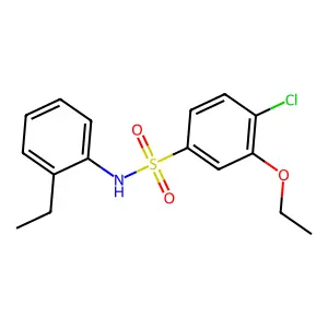 4-chloro-3-ethoxy-N-(2-ethylphenyl)benzenesulfonamide structure