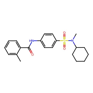 N-(4-{[cyclohexyl(methyl)amino]sulfonyl}phenyl)-2-methylbenzamide structure