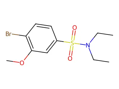 4-bromo-N,N-diethyl-3-methoxybenzenesulfonamide structure