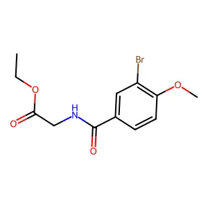 ethyl N-[(3-bromo-4-methoxyphenyl)carbonyl]glycinate structure
