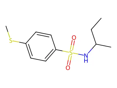 N-butan-2-yl-4-methylsulfanylbenzenesulfonamide structure