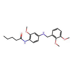 N-{4-[(2,3-dimethoxybenzyl)amino]-2-methoxyphenyl}pentanamide structure