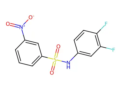 N-(3,4-difluorophenyl)-3-nitrobenzenesulfonamide structure