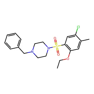 1-Benzyl-4-(5-chloro-2-ethoxy-4-methylbenzenesulfonyl)piperazine structure