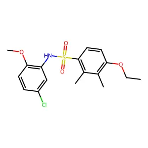 N-(5-chloro-2-methoxyphenyl)-4-ethoxy-2,3-dimethylbenzene-1-sulfonamide structure