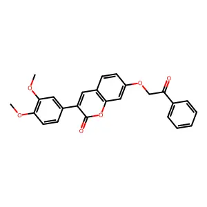 3-(3,4-dimethoxyphenyl)-7-(2-oxo-2-phenylethoxy)-2H-chromen-2-one structure