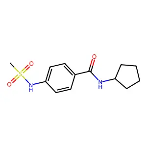 N-cyclopentyl-4-[(methylsulfonyl)amino]benzamide structure