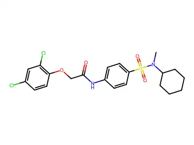 N-(4-{[cyclohexyl(methyl)amino]sulfonyl}phenyl)-2-(2,4-dichlorophenoxy)acetamide structure