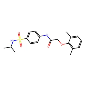 2-(2,6-dimethylphenoxy)-N-{4-[(isopropylamino)sulfonyl]phenyl}acetamide structure