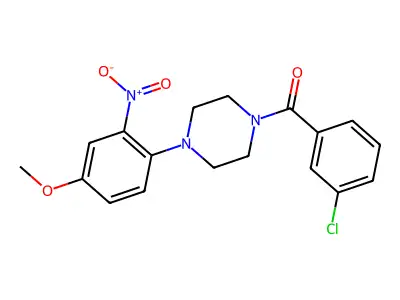 (3-Chlorophenyl)-[4-(4-methoxy-2-nitrophenyl)piperazin-1-yl]methanone structure