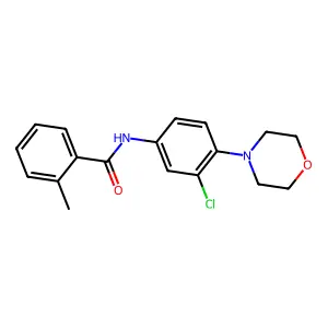 N-[3-chloro-4-(morpholin-4-yl)phenyl]-2-methylbenzamide structure