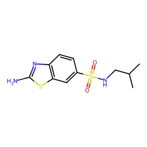2-amino-N-(2-methylpropyl)-1,3-benzothiazole-6-sulfonamide structure