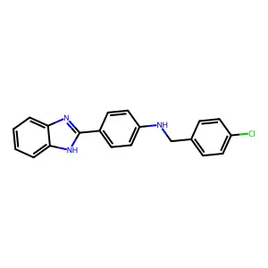 4-(1H-benzimidazol-2-yl)-N-(4-chlorobenzyl)aniline structure
