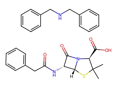 Penicillin G dibenzylamine structure