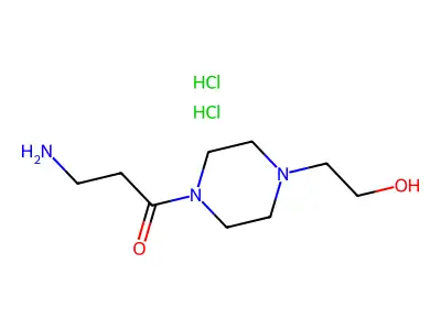3-Amino-1-[4-(2-hydroxyethyl)piperazin-1-yl]propan-1-one structure