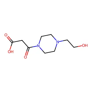 3-[4-(2-Hydroxyethyl)piperazin-1-yl]-3-oxopropanoic acid structure