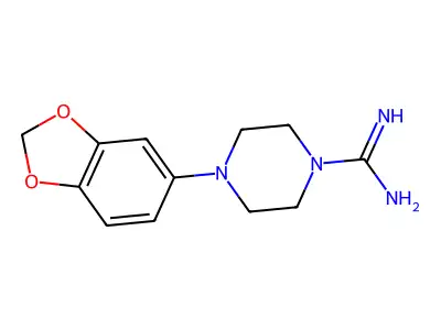 4-Benzo[1,3]dioxol-5-YL-piperazine-1-carboxamidine structure