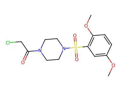 2-Chloro-1-[4-(2,5-dimethoxybenzenesulfonyl)piperazin-1-yl]ethan-1-one structure