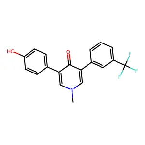 4(1H)-Pyridinone, 3-(4-hydroxyphenyl)-1-methyl-5-(3-(trifluoromethyl)phenyl)- structure
