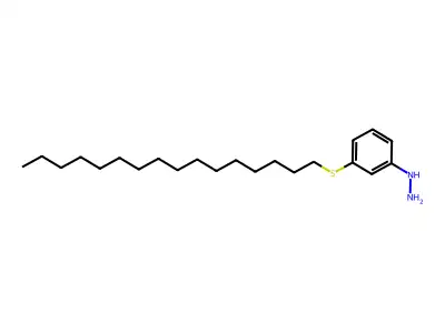 Hydrazine, [3-(hexadecylthio)phenyl]- structure