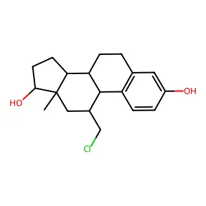 (11beta,17beta)-11-(Chloromethyl)estra-1,3,5(10)-triene-3,17-diol structure