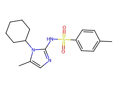 Benzenesulfonamide, N-(1-cyclohexyl-5-methyl-1H-imidazol-2-yl)-4-methyl- structure