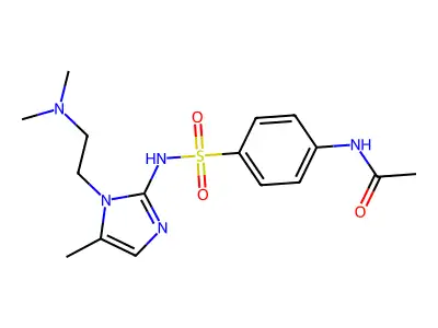 Acetamide, N-(4-(((1-(2-(dimethylamino)ethyl)-5-methyl-1H-imidazol-2-yl)amino)sulfonyl)phenyl)- structure