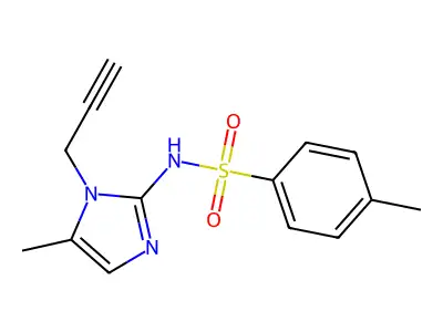 Benzenesulfonamide, 4-methyl-N-(5-methyl-1-(2-propynyl)-1H-imidazol-2-yl)- structure