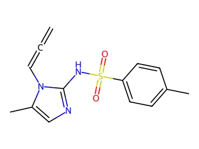 4-Methyl-N-(5-methyl-1-(1,2-propadienyl)-1H-imidazol-2-yl)benzenesulfonamide structure