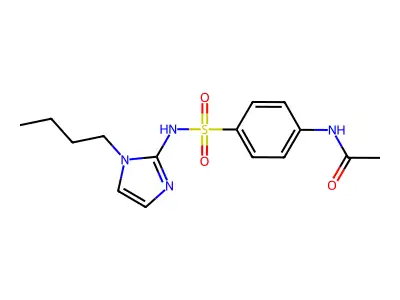 Acetamide, N-(4-(((1-butyl-1H-imidazol-2-yl)amino)sulfonyl)phenyl)- structure