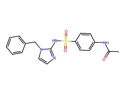 Acetamide, N-(4-(((1-(phenylmethyl)-1H-imidazol-2-yl)amino)sulfonyl)phenyl)- structure