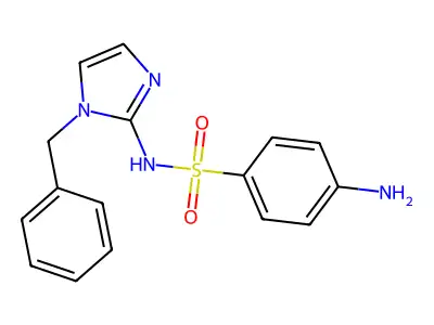 Benzenesulfonamide, 4-amino-N-(1-(phenylmethyl)-1H-imidazol-2-yl)- structure
