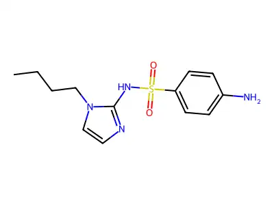 Benzenesulfonamide, 4-amino-N-(1-butyl-1H-imidazol-2-yl)- structure