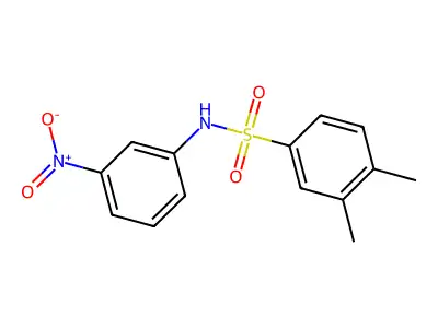 3,4-dimethyl-N-(3-nitrophenyl)benzene-1-sulfonamide structure
