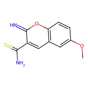 2-Imino-6-methoxy-2H-chromene-3-carbothioamide structure
